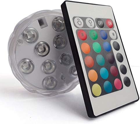דורוול משתנים אורות LED טבולים, 16 צבעים 4 מצבים המופעלים על LED LED אורות פרחים קטנים אטומים למים עם מרחוק