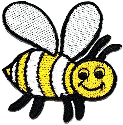 קליינפלוס 3 יחידות. צהוב דבורה חמוד חרקים דבורת דבש תיקון מלאכות אמנויות תפירת תיקון קומיקס קריקטורה רקום ברזל על לתפור