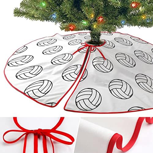 כדורי כדורעף שחור לבן חצאית עץ חג המולד חצאית עץ חג המולד רך קישוט לחג המולד למסיבת חג 30 x30