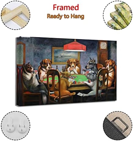 EFC כלבי בעלי חיים מנגנים פוקר בד פוסטר אמנות ואמנות קיר תמונה מודרנית כרזות תפאורה לחדר שינה משפחתיות 24x36 אינץ '