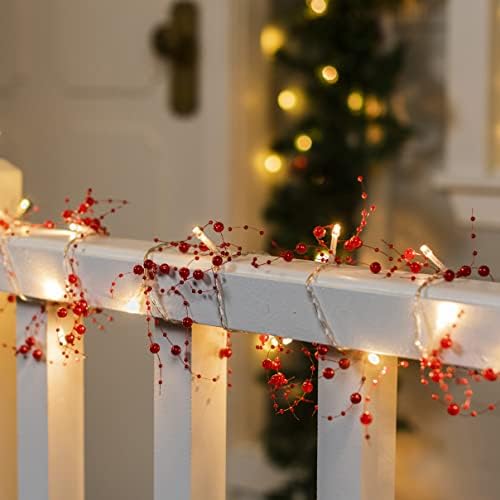 Joyin 10ft חג חג המולד זר חרוזים מוארים, 39 גרנד מקדים דקורטיבי LED, קישוטים פנימיים וחיצוניים לבית, למסיבות ולחג חג