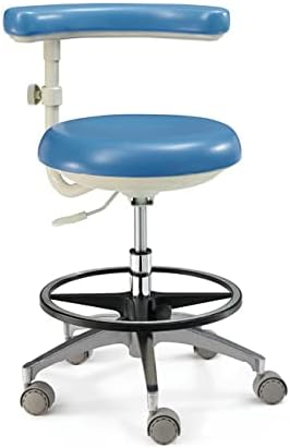 אפרודיטה כחול שיניים שרפרף רופא שיניים כיסא עם 360 תואר סיבוב משענת גובה מתכוונן כיסא רופא עור מפוצל עוזר שרפרף