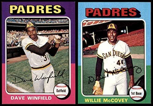 1975 Topps San Diego Padres ליד צוות צוות סן דייגו פדרס NM Padres
